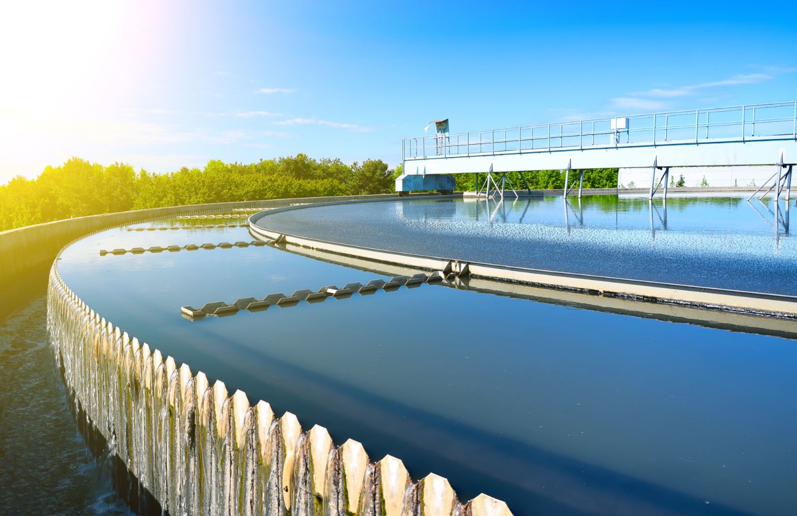 A large water treatment plant