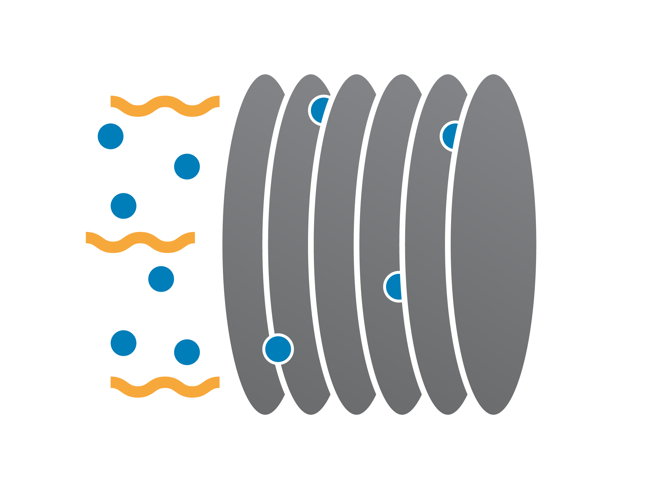 Illustration of the deposition process used in semiconductor manufacturing