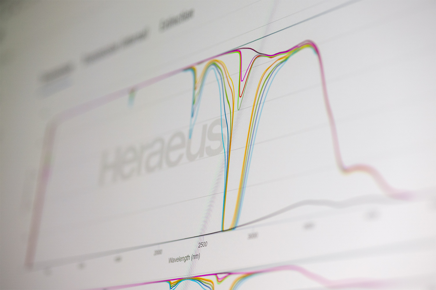 A photo of a screen showing the Heraeus Covantics Transmission Calculator