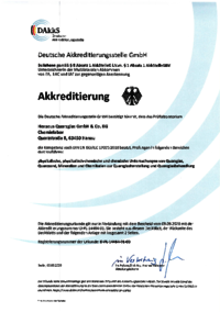 ISO-Zertifikat 17025 – HQS für Hanau