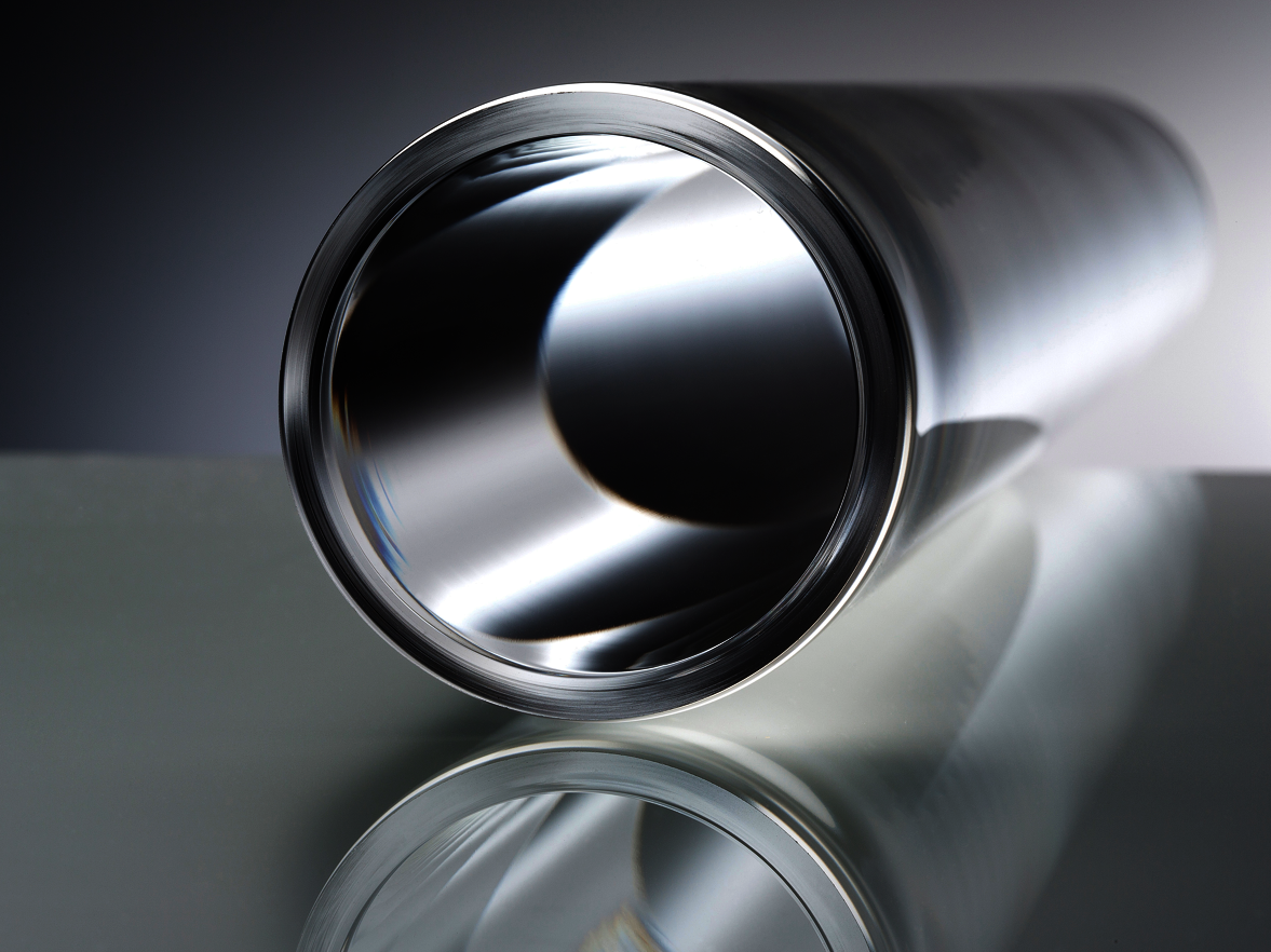 A photo of a preform before being drawn into fibers
