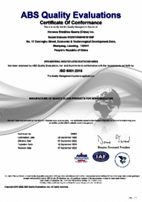 ISO Certificate 9001:2015 - HSQC for Shenyang